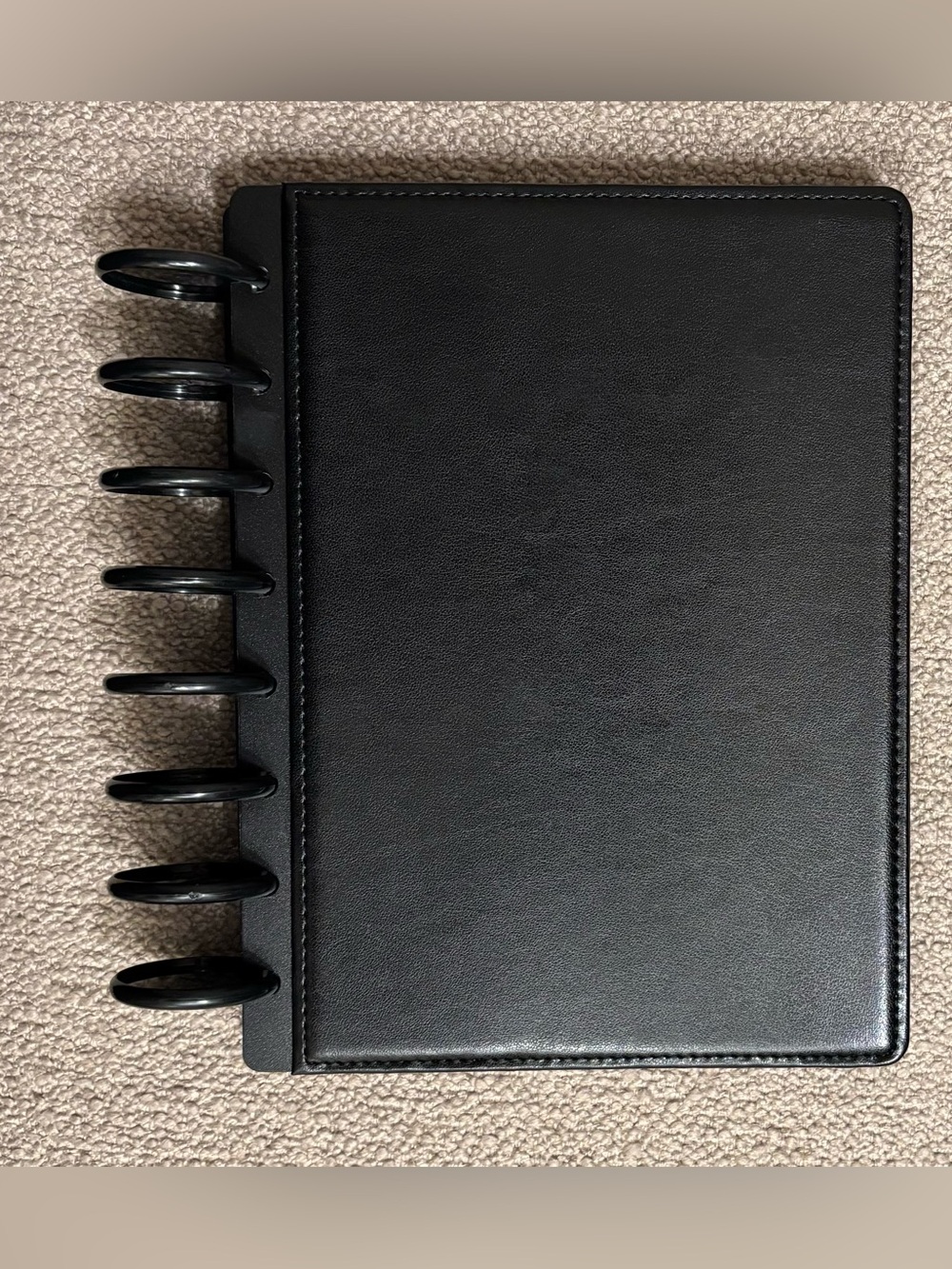 TUL Customer Note-Taking System Discbound Notebook, Leather Cover, Junior Size.